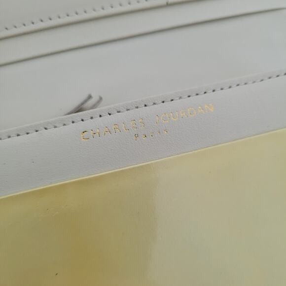 Charles Jourdan Paris Wallet Card Bill Medium Bifold Yellow Champagne Designer - Picture 4 of 16